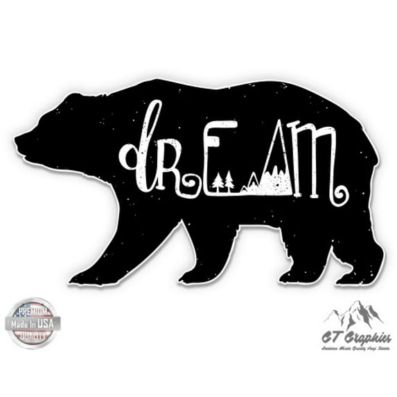 Dream Bear Adventure - 12" Vinyl Sticker Waterproof Decal
