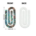 thumbnail image 3 of WIRESTER Set of 3 Jumbo Acrylic Paper Clips – Green Nebula, Black Marble with Gold Veins, and Blue Marble with Gold Accents – Stylish Bookmarks & Teacher Clips for Home, Office, 3 of 6