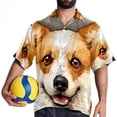thumbnail image 4 of Pixel Dog Men's Short Sleeve Beach Shirts, Casual Printed Button Down Summer Shirts for Men and Women, 4 of 6
