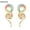 Multicolor, variant on jiaroswwei 1 Pair Unisex Glass Twisted Snail Ear Gauges Hangers Plugs Stretchers Expanders