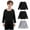 Black, variant on NAISIBABY Boys T-Shirt with Long Sleeve, Super Soft Cotton Crew Neck Loose Fit Casual Pullover Tees 3-Pack Black 6T