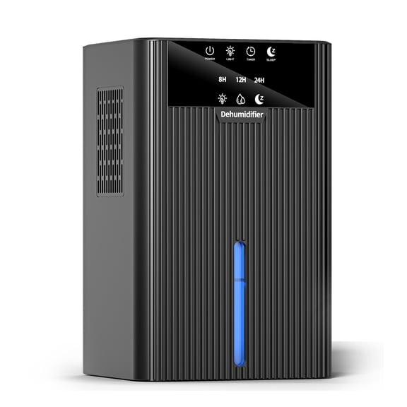 Dehumidifiers for Home, 75 OZ Dehumidifier for Room with 7 Color Night Light,Auto Shut Off, Sleep Mode,24H Timer (800 sq. ft) Black