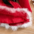 thumbnail image 4 of iiniim Kids Girls Mrs. Santa Suit Christmas Princess Dress with Headband Xmas Party Fancy Dress up Cosplay Costume Red 90, 4 of 7