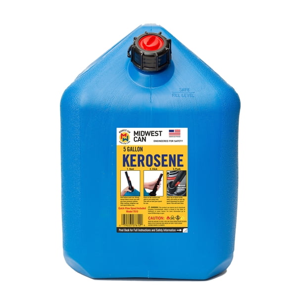 Midwest Can Blue 5 Gallon Kerosene Can with Auto Shut Off Spout