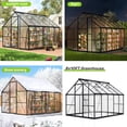 thumbnail image 3 of MUCHANT 8x10 FT Greenhouse for Outdoors, Walk-in Large Aluminum Frame Greenhouse with Quick Setup Structure and Roof Vent for Garden Backyard, Black, 3 of 7