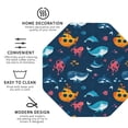 thumbnail image 3 of Fuzoiu Ocean Floor Animals Print Leather Coasters Set,Drink Coasters Set of 4,for Tabletop Protection, Durable PVC Coasters,Home Décor and Housewarming Gift-Octagon, 3 of 6
