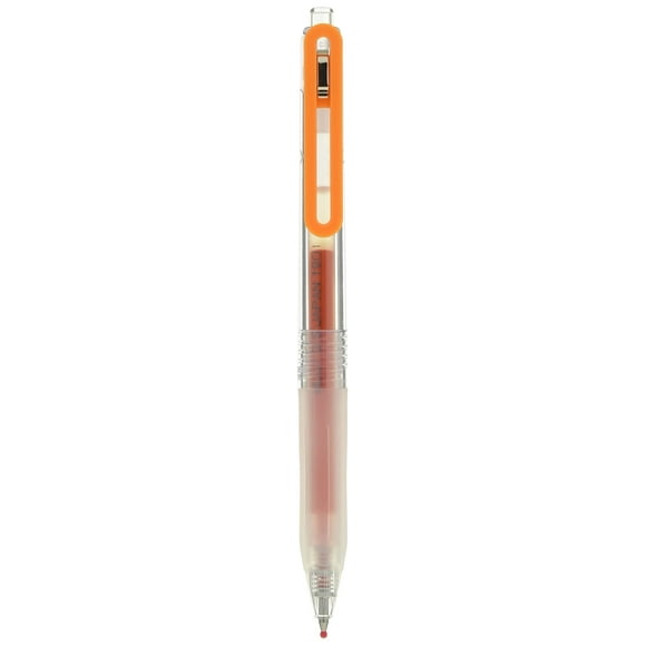 MUJI Japan PC Gel Ink Pen with Clip 0.5mm x 5 pcs - Orange