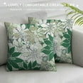 thumbnail image 3 of Nawypu Sage Green White Grey Gray Pillow Covers, Geometry Dahlia Floral Print Decorative Throw Pillow Covers Outdoor Farmhouse Cushion Case for Couch Sofa Bed Decor, 3 of 5