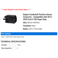 thumbnail image 2 of Engine Crankshaft Position Sensor Connector - Compatible with 2015 - 2020 Ford F-250 Super Duty 2016 2017 2018 2019, 2 of 2