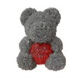 thumbnail image 2 of Oso de peluche rosa de 40 cm con forma de corazón y flor artificial, ideal para San Valentín, bodas, cumpleaños y Navidad, envío directo, 2022, 2 of 4