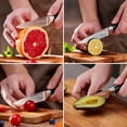 thumbnail image 4 of Paring Knife, 4 inch Small Kitchen Knife Ultra Sharp German Stainless Steel Fruit and Vegetable Cutting Chopping Knives - Full Tang Ergonomic Handle, 4 of 4