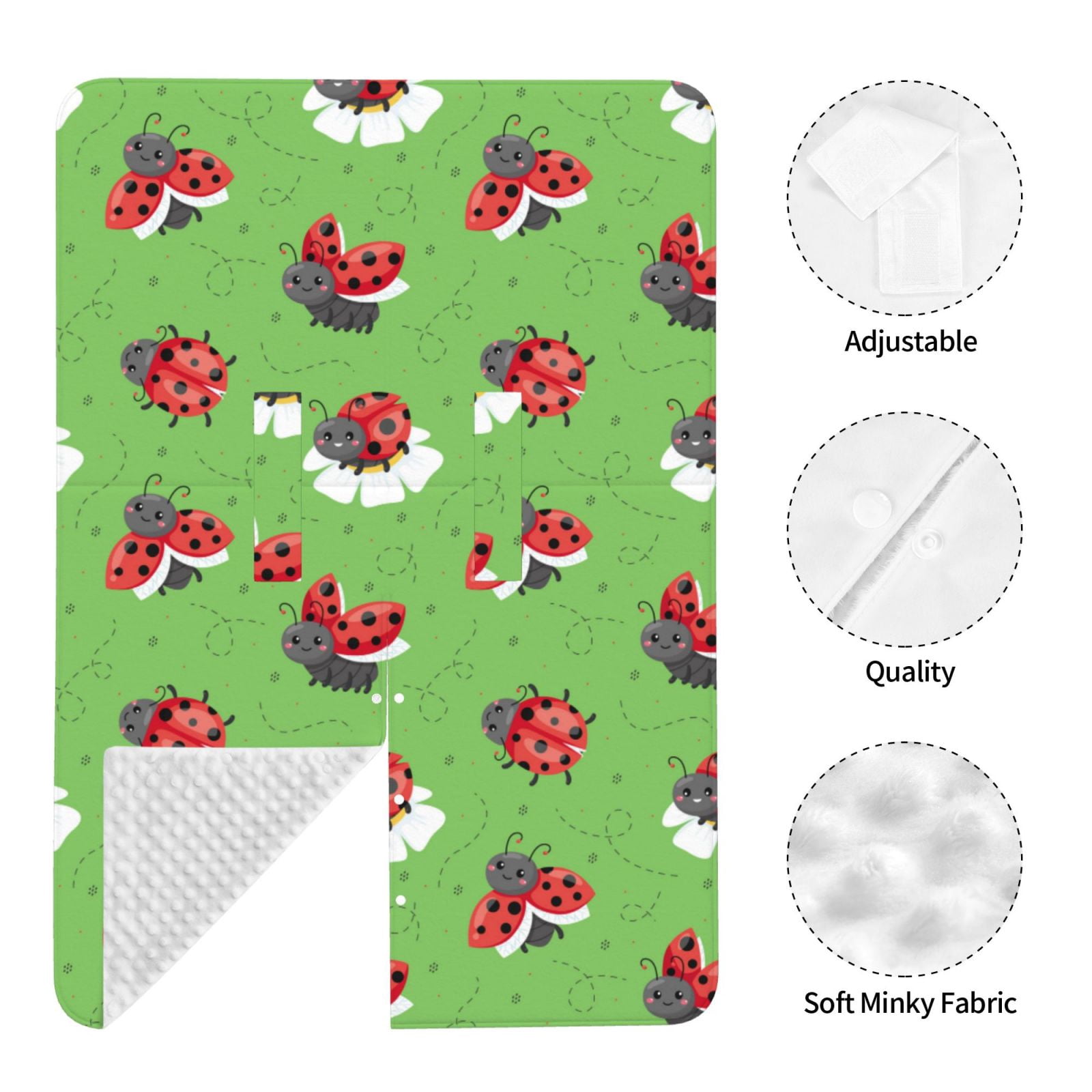 Car Seat Cover Baby - Ladybug Green Breathable Infant Car Seat Cover for Baby Carseat, Lightweight Comfort Baby Essentials Must Haves Newborn Stuff for Girl Boy