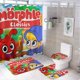thumbnail image 1 of Morphle y las mascotas mágicas-theme 4-Piece Shower Curtain Set with Rugs, Waterproof Bathroom Decor Set Includes Bath Mat, U-Shaped Rug, Toilet Lid Cover and Curtain with Hooks, 1 of 4