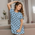 thumbnail image 3 of Naloa German Shepherd Puppy Print Women Nightgowns,Womens Loungewear,Short Sleeve Sleepwear,Comfy Ladies Nightdress, 3 of 6