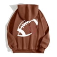 thumbnail image 5 of Sweat à Capuche de Sport Décontracté à Manches Longues avec Poche et Cordon de Serrage pour Femmes Imprimé Rugby à la Mode Taille 11, 5 of 5
