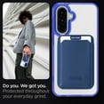 thumbnail image 6 of For Samsung Galaxy A56 5G Magnetic Clear Phone Case,Magnetic Detachable Card Slots Holder Wallet,Compatible with Mag-safe,Crystal Transparent Shockproof Protective Rugged Phone Case,Darkblue, 6 of 8