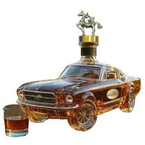 WEGFTDUOP Car-shaped Wine Decanter 1 Piece Clear Glass Automotive-themed Liquor Dispenser Unique Sculptural Design Wine & Spirits Decanter for Bar Living Room Office Home Bar