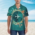 thumbnail image 4 of Daiia Around The Planet Hawaiian Shirt for Men Gentle Cotton Regular Short Sleeve Casual-X-Large, 4 of 9
