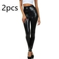 thumbnail image 2 of Bright Leather Women's High Waist Pants 1773656644552365, 2 of 2