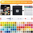 thumbnail image 3 of 80 Colors Alcohol Markers Dual Tip Art Markers, Brush & Fine Point Pens, Smooth Ink, Safe Non-Toxic for Coloring Drawing Sketching, 3 of 6