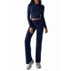 thumbnail image 1 of Conjuntos de 2 Piezas para Mujer, Larga, Cuello Redondo, Pantalones Acampanados de Cintura Alta, Conjuntos de Chándal, Ropa de Calle. Azul Marino XL, 1 of 9