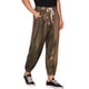 thumbnail image 4 of Pantalones de drawstring con lentejuelas INSPIRE CHIC para hombres, con cintura elástica, ropa de noche, jogger brillante 30 dorado, 4 of 5
