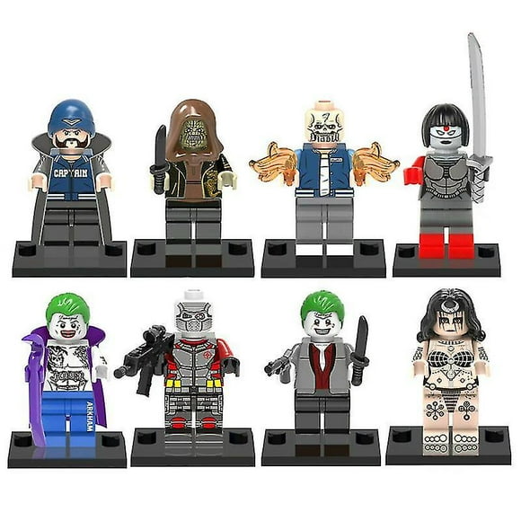 8pcs Superhero Series Villain Task Force Suicide Squad Assembled Building Block Minifigure Toy