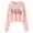 Pink, variant on Short Clothes Sleeve Hoodies Girls Kids Sweatshirts Long Hooded Pullover Striped Teen Tops Girls Tops