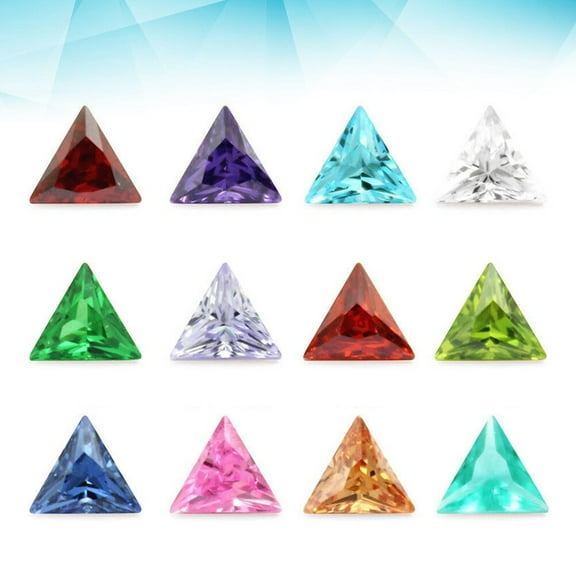 Raindrops Jewel Gems Rhinestones For Craft Assorted Color Triangle Zircon Plastic For Diy Projects 12Pcs
