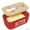 Red, variant on Sirene Butter Dish with Silicone Lid, Stainless Steel Multipurpose Butter Knife - White