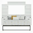thumbnail image 6 of RoomAndLoft Cape Cod Solid Wood Queen Size Murphy Bed with 2 Pier in White, 6 of 11