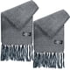 thumbnail image 1 of Bufanda Hecha a Mano AlpacaCharcoalWhite 2Pzas Gris Oscuro/Blanco 170cm x 21cm Hechas a Mano Alpaca., 1 of 4