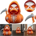 thumbnail image 4 of Grim Reaper Duck Figurine Coleccionable Horror Statue Halloween () Naranja, 4 of 9