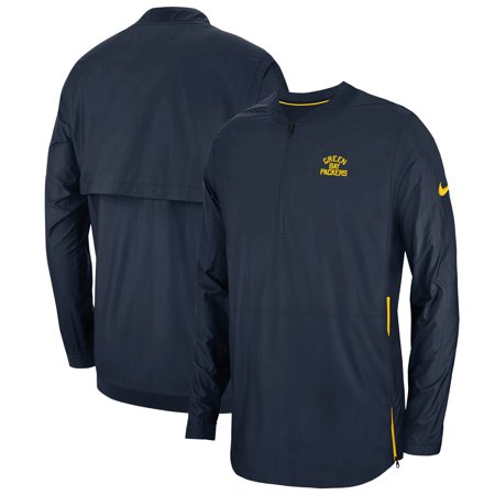 - Green Bay Packers Nike Sideline Lockdown 1/4-Zip Alternate Jacket - Navy