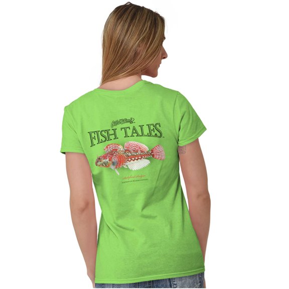 Gill McFinn Sculpin Fisherman Fishing Womens Fitted Plus Size Graphic Tee Brisco Brands 2X