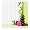 thumbnail image 3 of Ambesonne Nature Themed Shower Curtain, Rocks Pebbles Orchid, 69"Wx75"L, Multicolor, 3 of 5