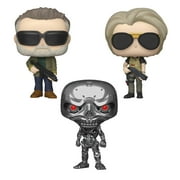 Funko POP! Movies Terminator Dark Fate Collectors Set - T-800, Sarah Connor (Possible Limited Chase Edition), REV-9