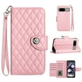 thumbnail image 6 of Allytech Wallet Case for Google Pixel 8, Luxury PU Leather Shockproof Protective Flip Cover for Women Girls, Kickstand Folio Case with Card Slots Holder Wrist Strap Lanyard - Pink, 6 of 7