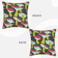 thumbnail image 3 of Kll Green Mushroom Decorative Throw Pillow Covers Velvet Soft For Couch Sofa Bedroom Living Room Outdoor -16"X16", 3 of 8