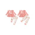 thumbnail image 2 of Cenuakty Girl Fall Outfit Floral Long Sleeve Tops and Pants Set, 2 of 5