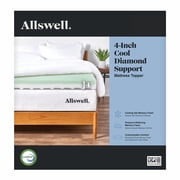 Allswell 4 in Memory Foam Mattress Topper Infused with Cooling Diamond Gel, King