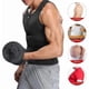 thumbnail image 4 of Hombres Body Shaping Cintura Entrenador Gimnasio Fitness Suave Transpirable Doble Cinturón Sudor Adelgazante Sauna Chaleco Negro XXL, 4 of 10