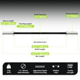 thumbnail image 5 of HANDBODE Olympic Barbell Bar 4 ft Weightlifting Bar for Powerlifting, Bench Press, Deadlift, Squat - 500 lb Capacity, Home & Gym Strength Training, Black & Silver, 5 of 10