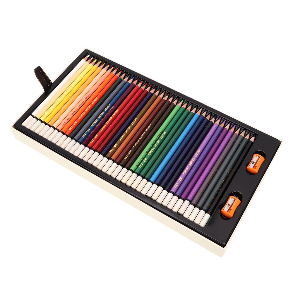 YAHHU 120 Different Color Pencils Set with 2 Sharpeners, Hexagon Redwood Artist Drawing Pencil for Sketching, Adult Coloring Books, School Stationary and Kid Art Supplies (6.9 inches / 17.5 cm)