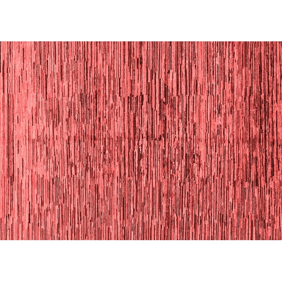 Ahgly Company Indoor Rectangle Abstract Red Modern Area Rugs, 2' x 5'
