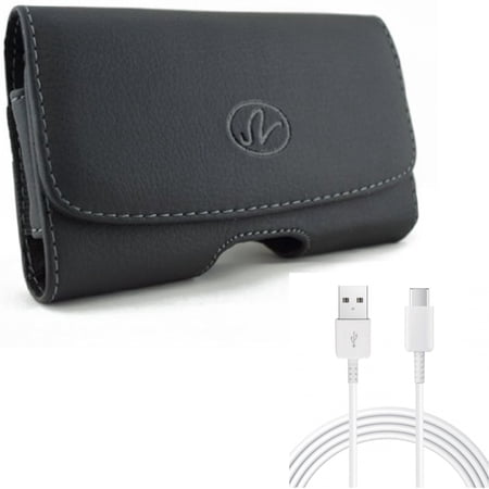 Leather Case Belt Clip w Type-C 10ft USB-C Cable for Samsung Galaxy A53 5G A33 5G Phones - Swivel Holster Loops Cover  Charger Cord Power Wire USB price history on PriceWatchPro