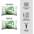 thumbnail image 5 of St Patricks Day Gnomes Lumbar Pillow Covers 12x20 Set of 2 Green Lucky Shamrock Decorative Pillow Cover St. Patrick''s Clovers Bow Hat Cushion Cases Spring Rustic Outdoor Pillowcase for Couch Sofa, 5 of 6
