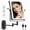 10X Black, variant on Funtouch Double Sided 1X 10X Magnifying Wall Lighted Mounted Makeup Mirror with Extended Arm, 360° Swivel Foldable, 3 Color Settings, Chrome