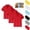 Red, variant on Mfakffe 3 Pcs Toddler Boys Girls Polo Shirts Back To School Golf School Uniform Summer Short Sleeve Shirt Casual Lapel Collar T Shirts