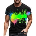 thumbnail image 1 of toraway T-Shirts pour Hommes T-Shirt Graphique Décontracté Col Rond Manches Courtes Motif Couleur Impression Art de Rue TG, 1 of 3